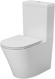 Ambassador Унитаз компакт Ritz безободковый белый с сиденьем микролифт – фотография-1